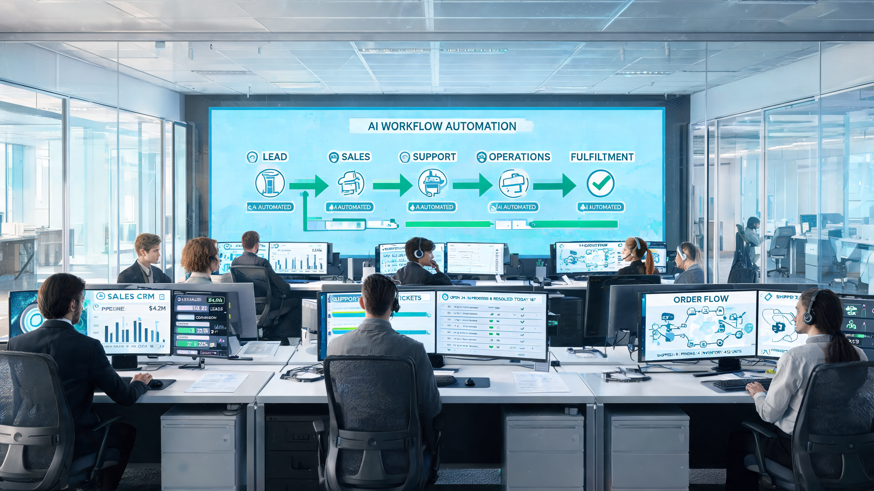 How AI Agents Are Automating Sales, Support, and Operations End-to-End